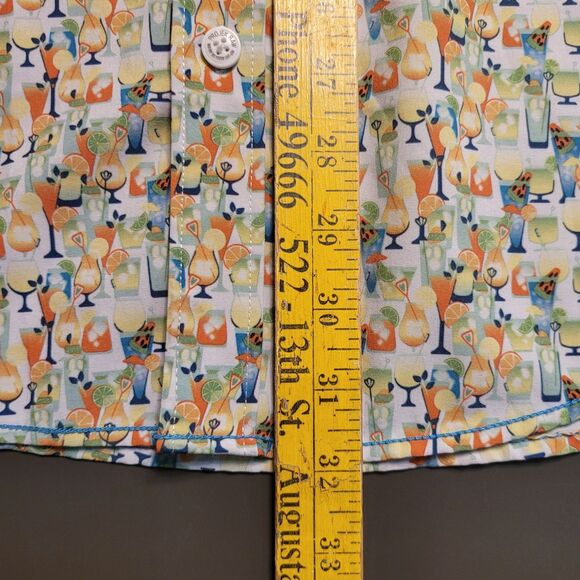 Projek Raw XL Mens Shirt Short Sleeve Hawaiian Cocktail Drink Tropical Theme EUC - Picture 6 of 8